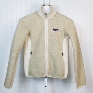Patagonia Synchilla Classic Retro-X Full Zip Slim Fit Fleece Cream Medium